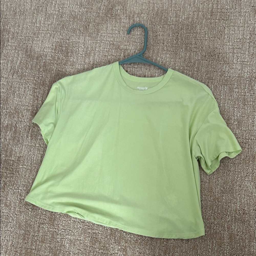 Old navy Light Green Short Sleeve crop top